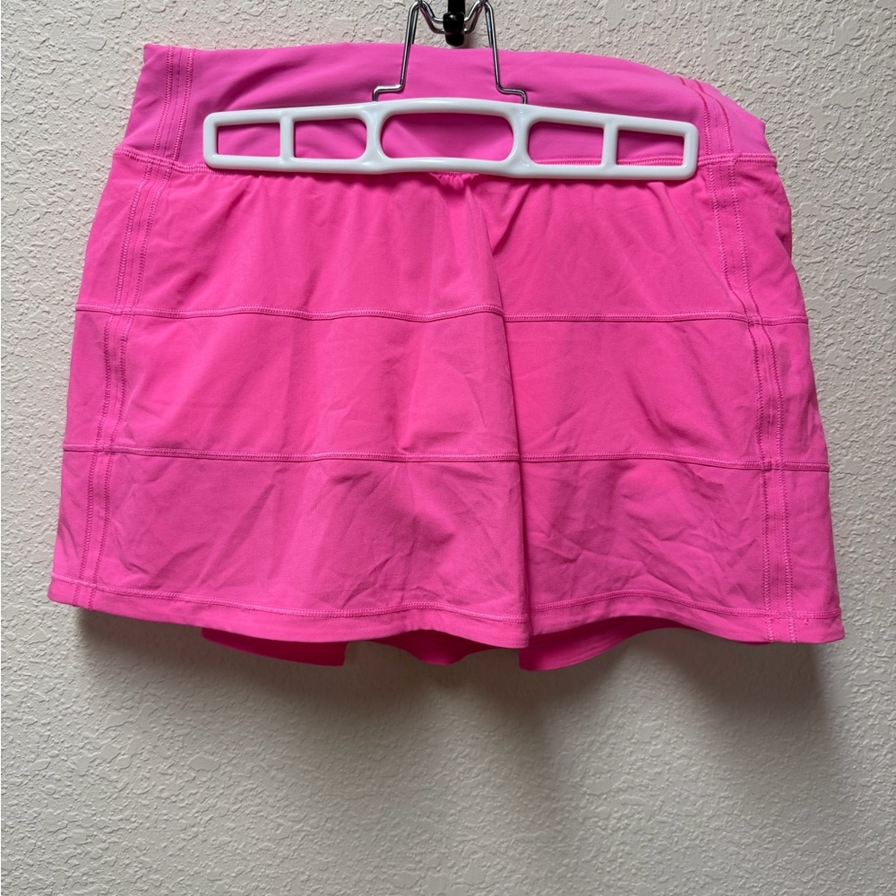 Lululemon Bright Pink Tennis Skort with Built In Shorts w/Side Pockets